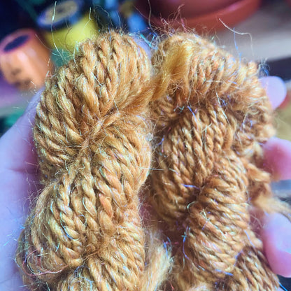 SPARKLY AMBER - Merino and Nylon - 50g, Approx 60m, DK weight